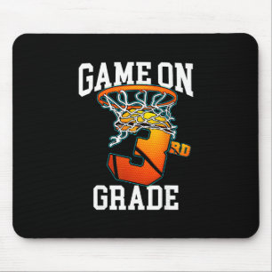 Game On 3rd Grade Sketll Ck To School Student Boys Mouse Pad