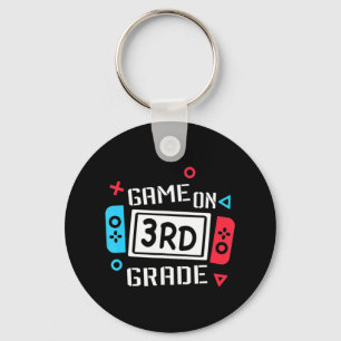 Game On 3rd Grade Third Grade Back To School Key Ring