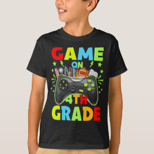 Game On 4th Grade Back To 4th Grade Level Unlocked T-Shirt