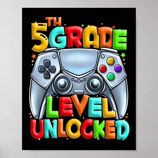 Game On 5th Grade Back To School 5th Grade Level U Poster (Front)