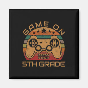 Game On 5th Grade First Day Gamer Gift Back to Sch Magnet
