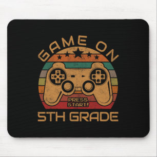 Game On 5th Grade First Day Gamer Gift Byck To Sch Mouse Pad