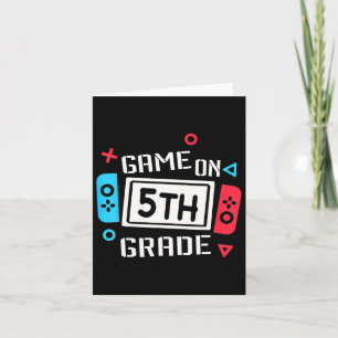 Game On 5th Grade Fun Team Fifth Back To School Card