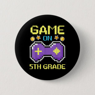 Game On 5th Grade Gaming Gamer Back To School 6 Cm Round Badge