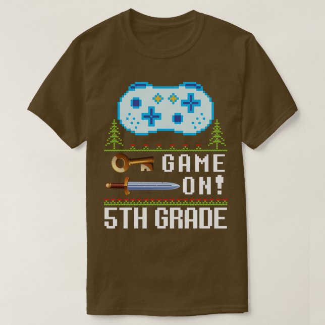 Game On 5th Grade Teacher Student Happy Back To Sc T-Shirt (Design Front)