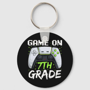 Game On 7th Grade  Fun Back To School Gamer Boys  Key Ring