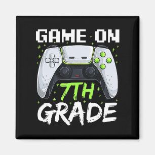 Game On 7th Grade  Fun Back To School Gamer Boys  Magnet