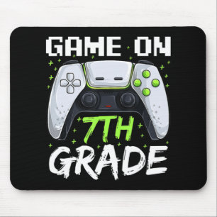 Game On 7th Grade  Fun Back To School Gamer Boys  Mouse Pad