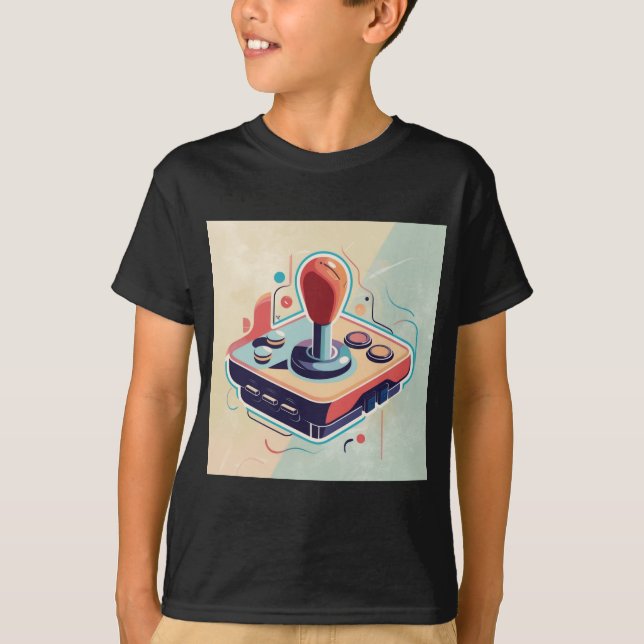 "Game On: Abstract Joystick Art Tee Collection" (Front)
