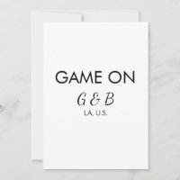 Game on add couple name wedding party place city g