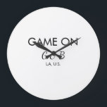 Game on add couple name wedding party place city g large clock<br><div class="desc">design</div>