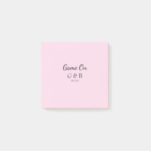 Game on add couple name wedding party place city g post-it notes