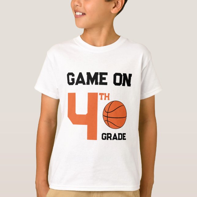 Game On Back-to-School Basketball, Add Grade T-Shirt (Front)
