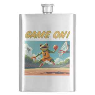 Game On Basketball Frog stainless steel flask
