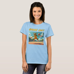 Game On Basketball Frog women blue T-shirt