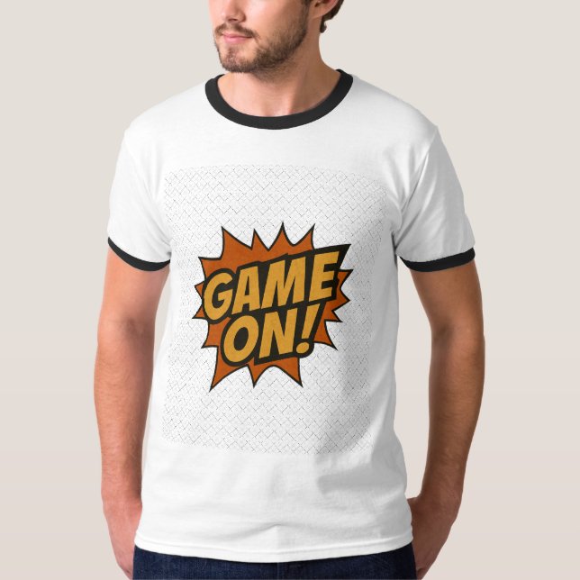 GAME ON! Comic Burst • Gamer Wall Poster T-Shirt (Front)