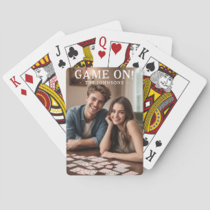 Game On Couples Custom Personalised Photo Playing Cards