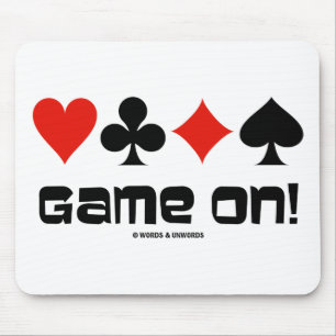 Game On! (Four Card Suits) Mouse Pad