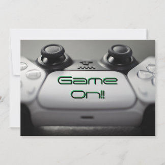 "Game On" Gaming Birthday Invitation