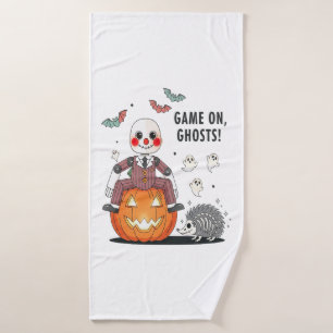 Game on Ghosts Halloween Bath Towel