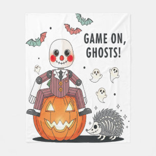 Game on Ghosts Halloween Fleece Blanket