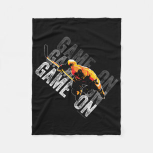 Game On (Hockey) Fleece Blanket