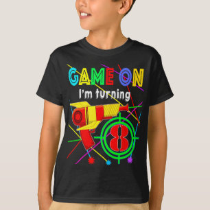 Game On I'm Turning 11 years Laser Tag Girl Birthd T-Shirt