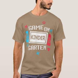 Game On Kindergarten Video Games Gaming Boys Back  T-Shirt