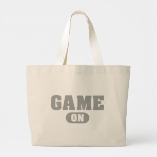 Game on large tote bag