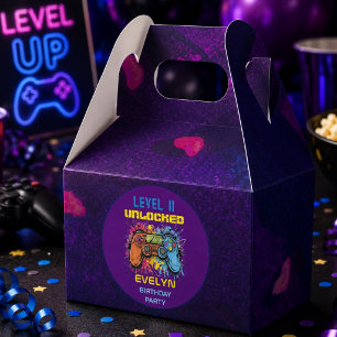 Game On Level Up Video Game Birthday Favour Box