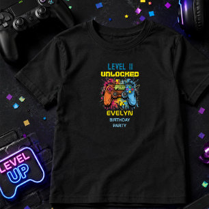 Game On Level Up Video Game Birthday Toddler T-Shirt