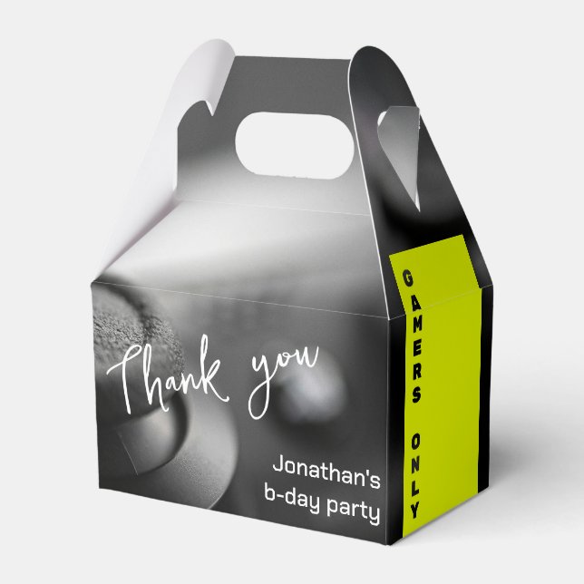 Game On Personalised Gamer Birthday Level up Favour Box (Front Side)