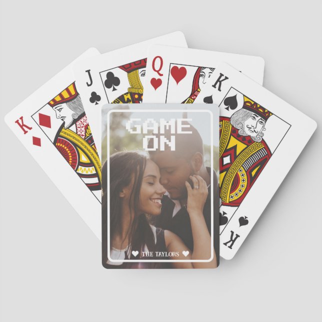 Game On Photo Personalised Playing Cards (Back)