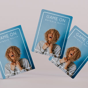 Game On Photo Typhography Modern Family Playing Cards