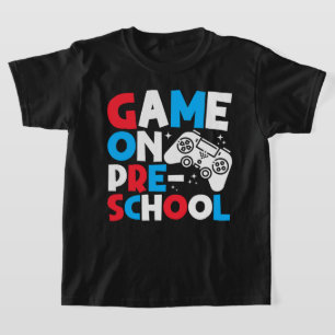 Game On PreSchool Grade Funny Birthday Boy Gaming T-Shirt