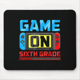 Game On Sixth Grade Gamer Back To School First Day Mouse Pad