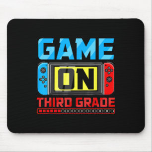 Game On Third Grade Gamer Back To School First Day Mouse Pad