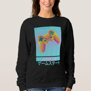 Game On Video Game Controller Retro Vaporwave Japa Sweatshirt