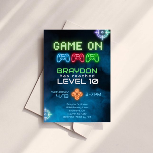 Game On Video Game Invitation (Creator Uploaded)