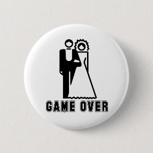 GAME OVER 2 6 CM ROUND BADGE