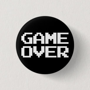 Game Over 3 Cm Round Badge