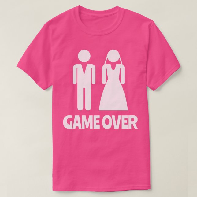 Game Over Bachelor Party 5 T-Shirt (Design Front)