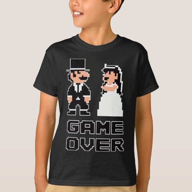 Game Over Bachelor Party Wedding Groomsman Humour  T-Shirt (Front)