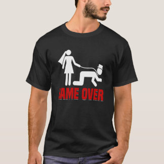 Game Over Bachelorette Bride Groom Bachelor Party  T-Shirt