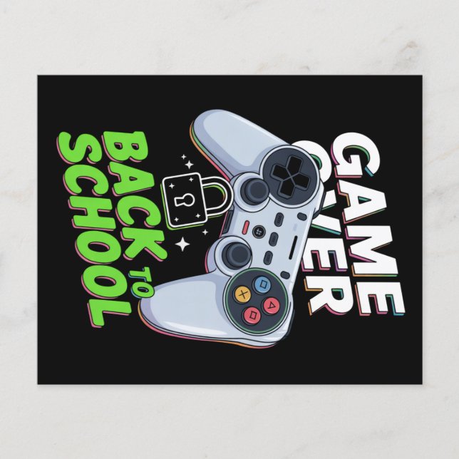 Game Over Back To School Funny First Day School Flyer (Front)