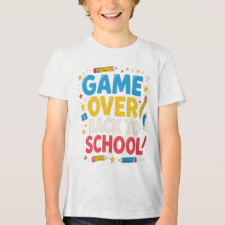 Game Over Back to School Funny Teacher Student Tri-Blend Shirt