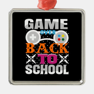 Game Over Back To School Metal Tree Decoration