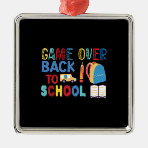 Game Over Back To School Metal Tree Decoration