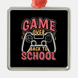 Game Over Back To School Metal Tree Decoration