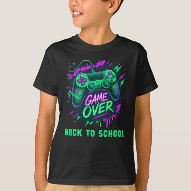 Game Over Back to School  T-Shirt (Front)